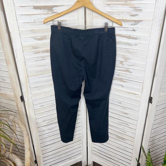 J. JILL Women's 8 Petite Pull On Ponte Knit Trouser Pant Straight Leg Navy Blue - Picture 8 of 9